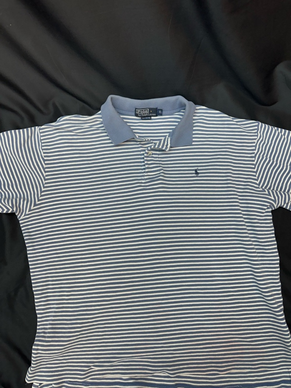 Polo by Ralph Lauren Men’s Blue & White Striped Polo Shirt XL